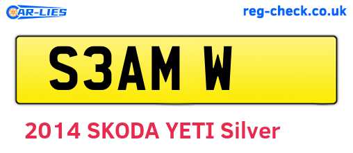 S3AMW are the vehicle registration plates.