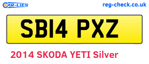 SB14PXZ are the vehicle registration plates.