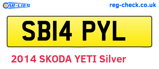SB14PYL are the vehicle registration plates.