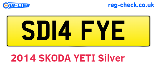 SD14FYE are the vehicle registration plates.