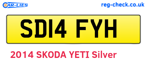 SD14FYH are the vehicle registration plates.