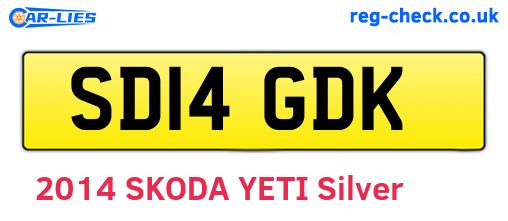 SD14GDK are the vehicle registration plates.