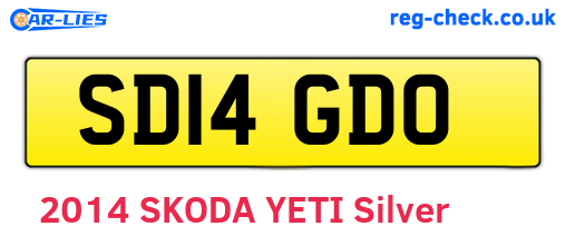 SD14GDO are the vehicle registration plates.