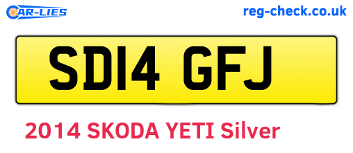 SD14GFJ are the vehicle registration plates.