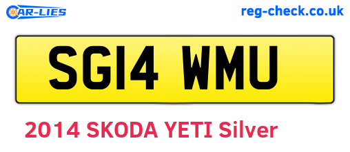 SG14WMU are the vehicle registration plates.
