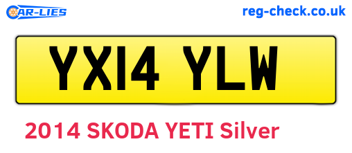 YX14YLW are the vehicle registration plates.
