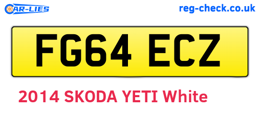 FG64ECZ are the vehicle registration plates.