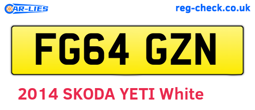 FG64GZN are the vehicle registration plates.
