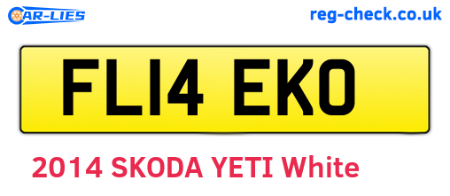 FL14EKO are the vehicle registration plates.