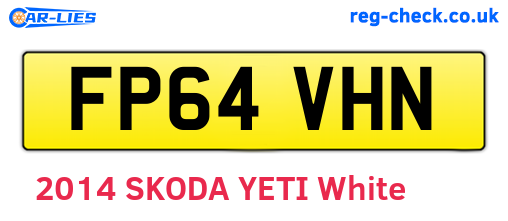FP64VHN are the vehicle registration plates.