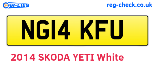 NG14KFU are the vehicle registration plates.