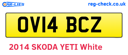 OV14BCZ are the vehicle registration plates.