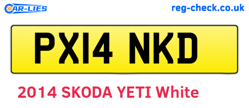 PX14NKD are the vehicle registration plates.