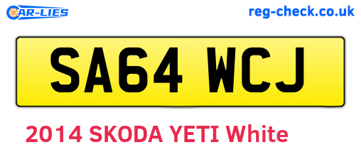 SA64WCJ are the vehicle registration plates.