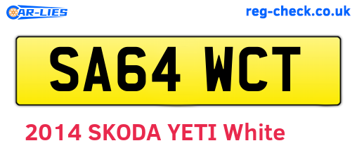 SA64WCT are the vehicle registration plates.