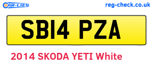 SB14PZA are the vehicle registration plates.
