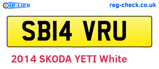SB14VRU are the vehicle registration plates.