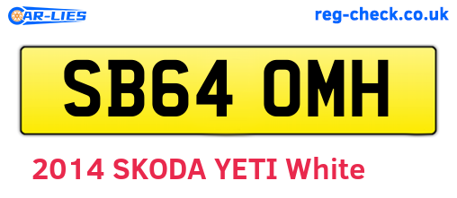 SB64OMH are the vehicle registration plates.