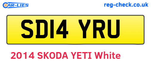 SD14YRU are the vehicle registration plates.
