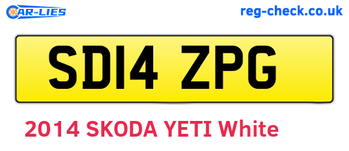 SD14ZPG are the vehicle registration plates.