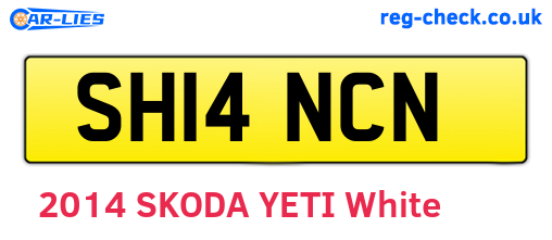 SH14NCN are the vehicle registration plates.