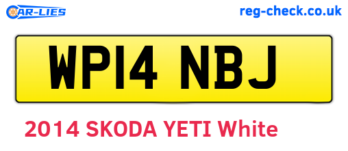 WP14NBJ are the vehicle registration plates.
