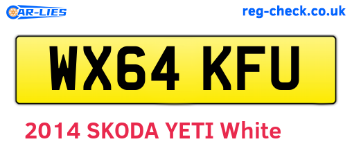 WX64KFU are the vehicle registration plates.