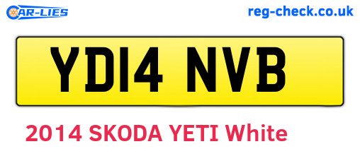 YD14NVB are the vehicle registration plates.