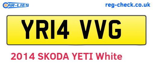 YR14VVG are the vehicle registration plates.