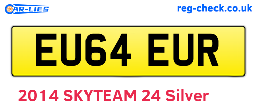 EU64EUR are the vehicle registration plates.