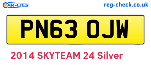 PN63OJW are the vehicle registration plates.