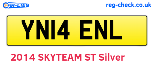 YN14ENL are the vehicle registration plates.