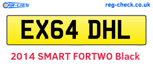 EX64DHL are the vehicle registration plates.