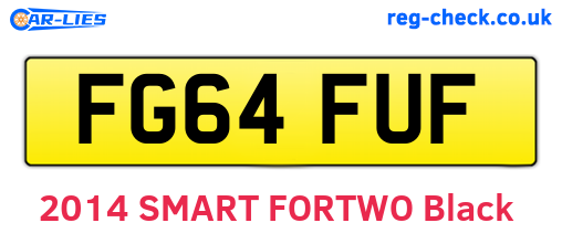 FG64FUF are the vehicle registration plates.