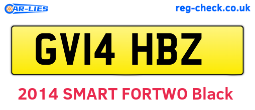 GV14HBZ are the vehicle registration plates.
