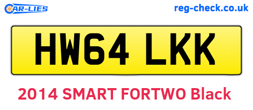 HW64LKK are the vehicle registration plates.