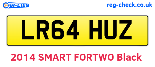 LR64HUZ are the vehicle registration plates.