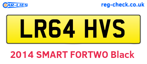 LR64HVS are the vehicle registration plates.