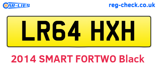 LR64HXH are the vehicle registration plates.