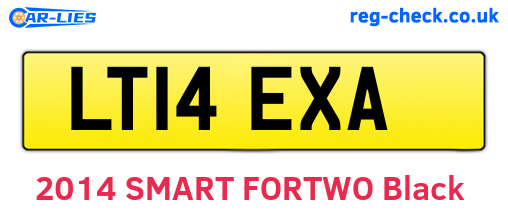 LT14EXA are the vehicle registration plates.