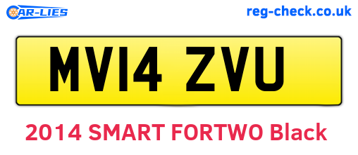 MV14ZVU are the vehicle registration plates.