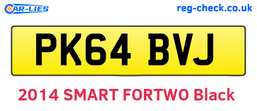 PK64BVJ are the vehicle registration plates.