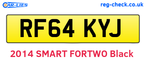 RF64KYJ are the vehicle registration plates.
