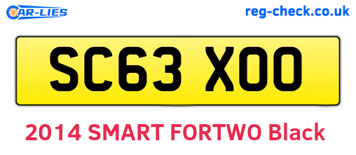 SC63XOO are the vehicle registration plates.
