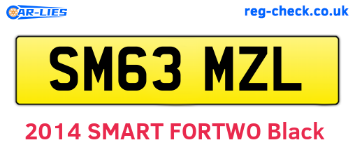 SM63MZL are the vehicle registration plates.