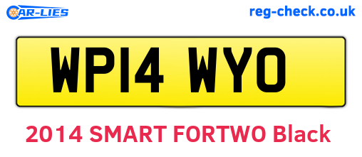 WP14WYO are the vehicle registration plates.