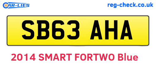 SB63AHA are the vehicle registration plates.