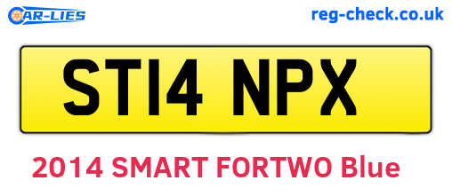 ST14NPX are the vehicle registration plates.