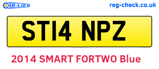 ST14NPZ are the vehicle registration plates.