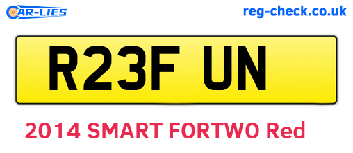 R23FUN are the vehicle registration plates.